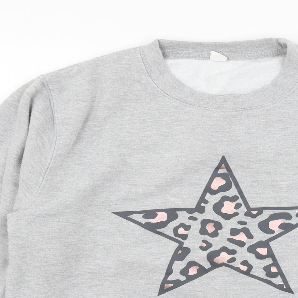 Preworn Womens Grey  Jersey Pullover Sweatshirt Size S