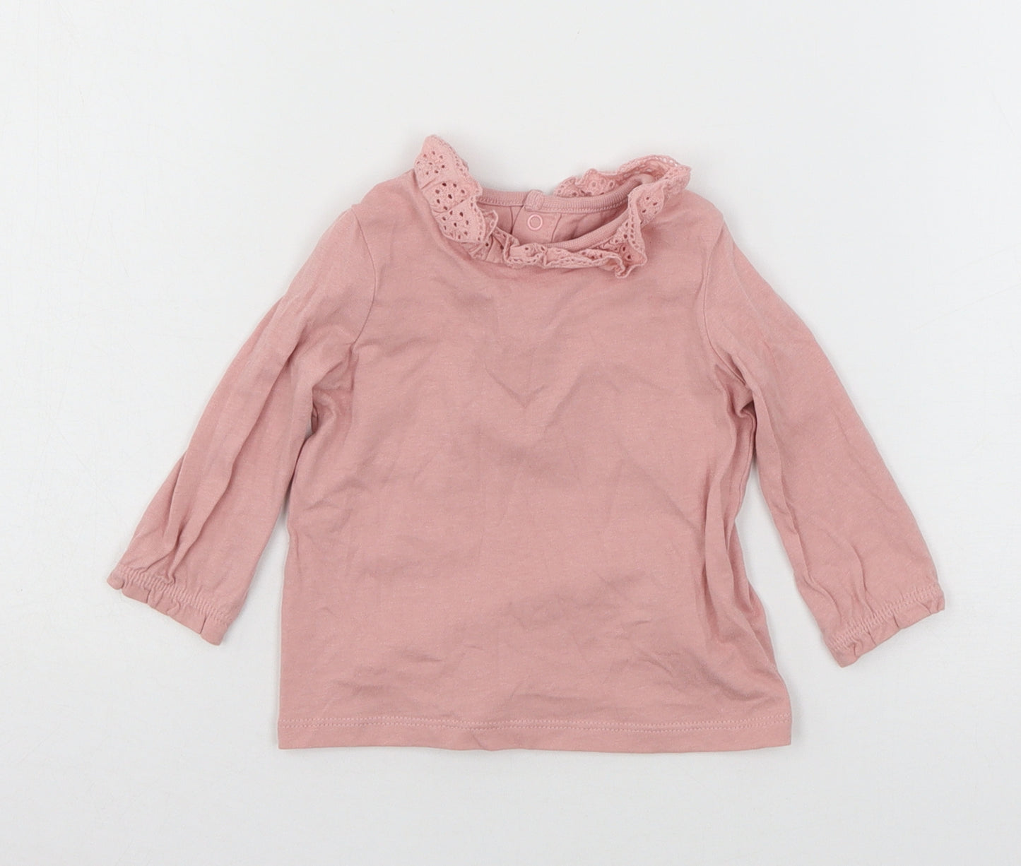 F&F Girls Pink  Jersey Basic T-Shirt Size 0-3 Months