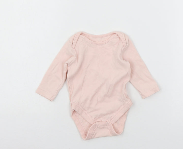 George Girls Pink  Jersey Babygrow One-Piece Size 0-3 Months