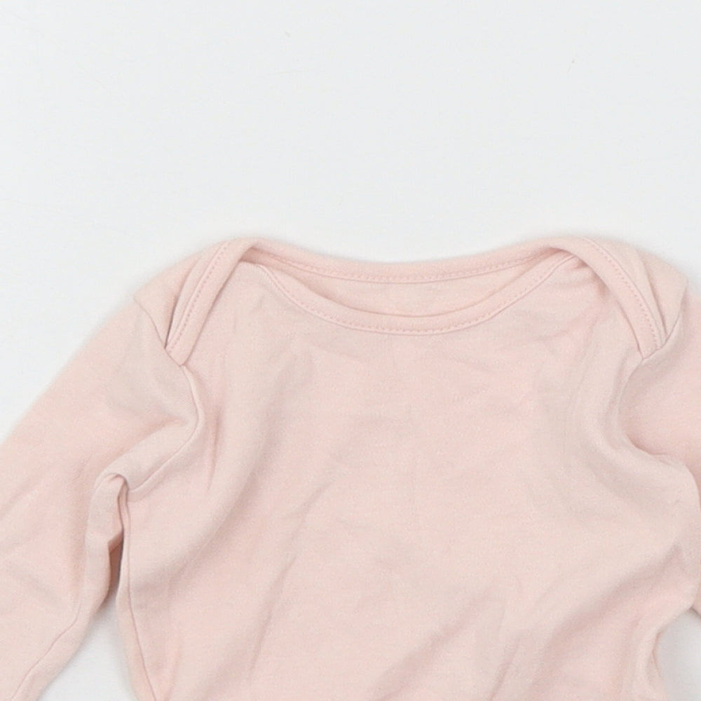 George Girls Pink  Jersey Babygrow One-Piece Size 0-3 Months