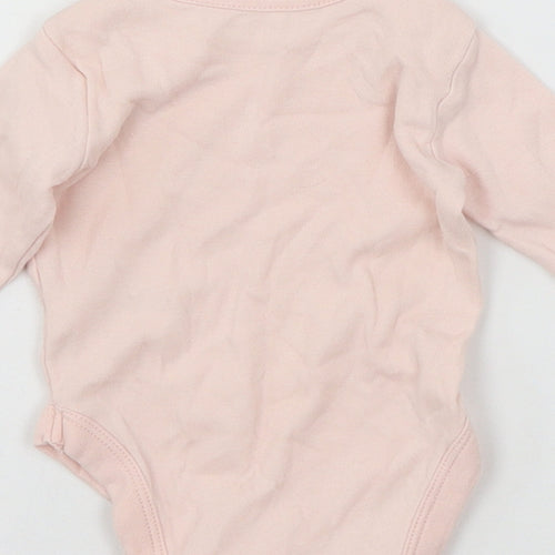 George Girls Pink  Jersey Babygrow One-Piece Size 0-3 Months