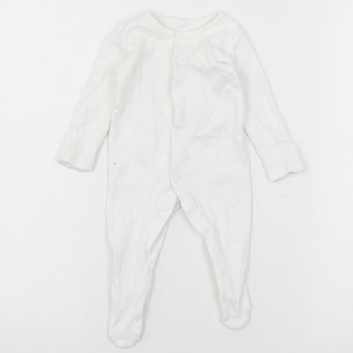 George Baby White Spotted Jersey Babygrow One-Piece Size 0-3 Months