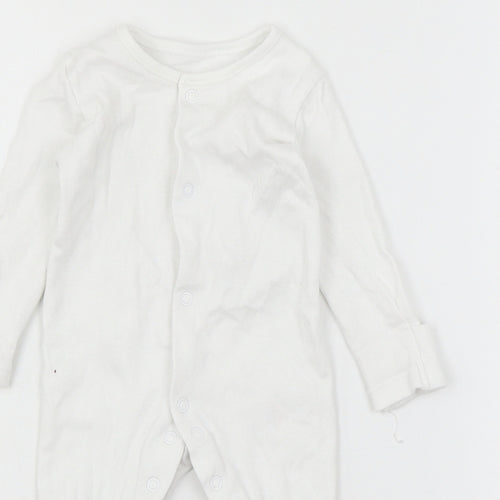 George Baby White Spotted Jersey Babygrow One-Piece Size 0-3 Months