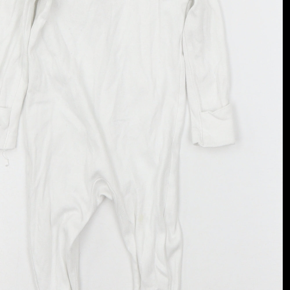 George Baby White Spotted Jersey Babygrow One-Piece Size 0-3 Months