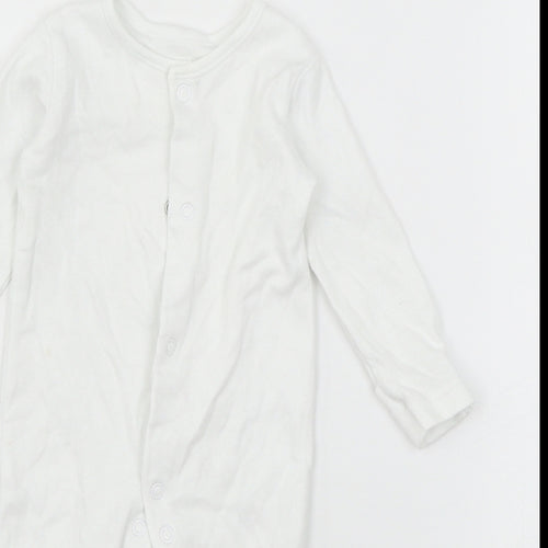 George Baby White Batik Jersey Babygrow One-Piece Size 0-3 Months