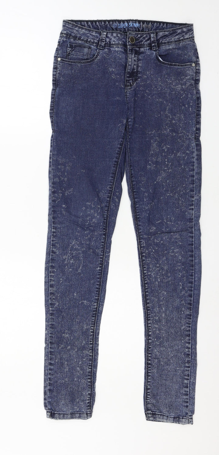 Denim & Co. Womens Blue Denim Skinny Jeans Size 8 L32 in