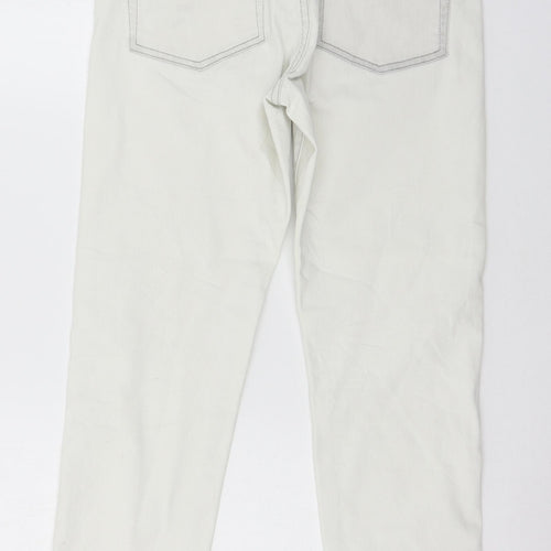 OPUS Womens White  Denim Straight Jeans Size 8 L26 in
