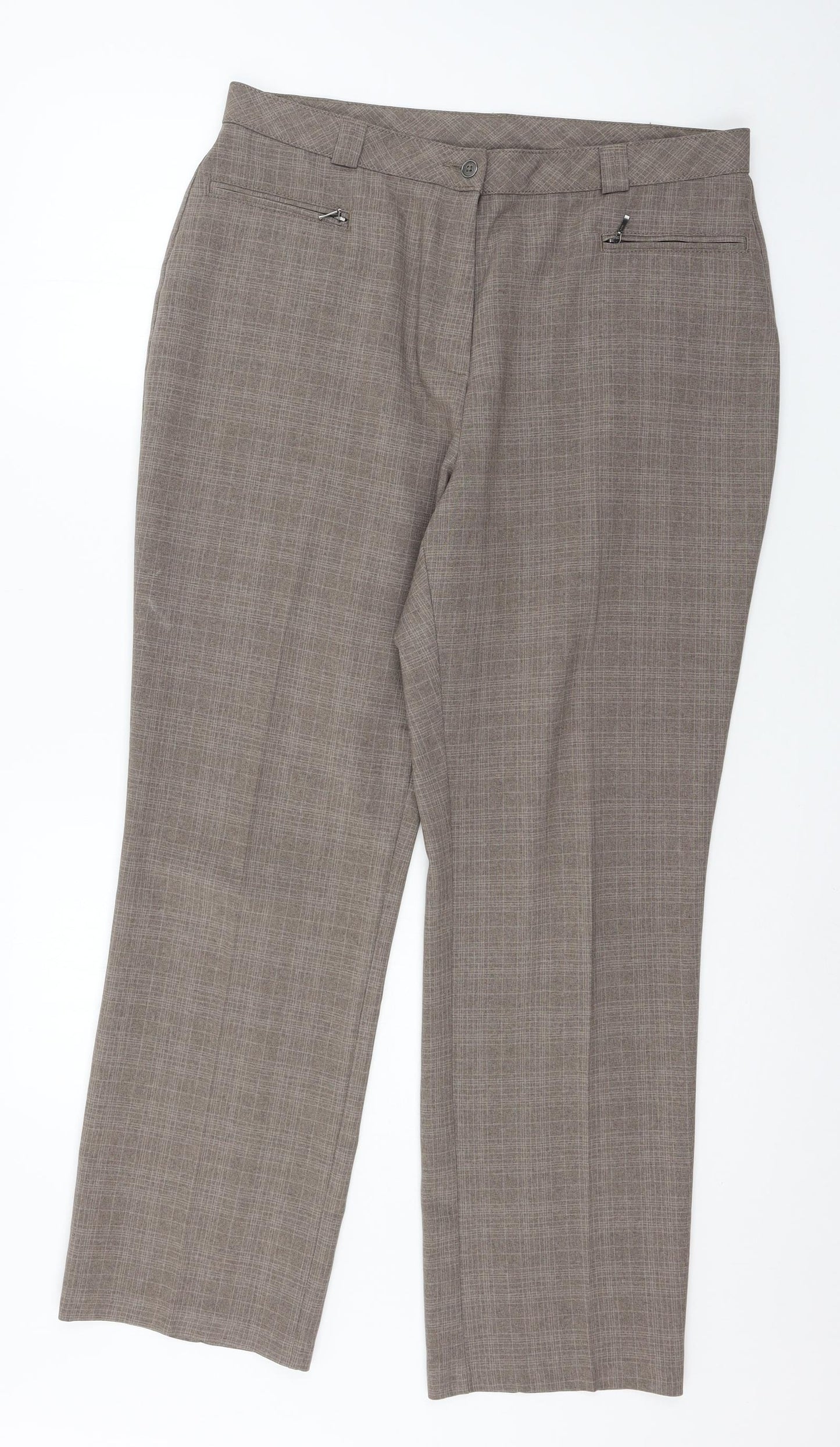 Marks and Spencer Womens Brown   Trousers  Size 16 L28 in
