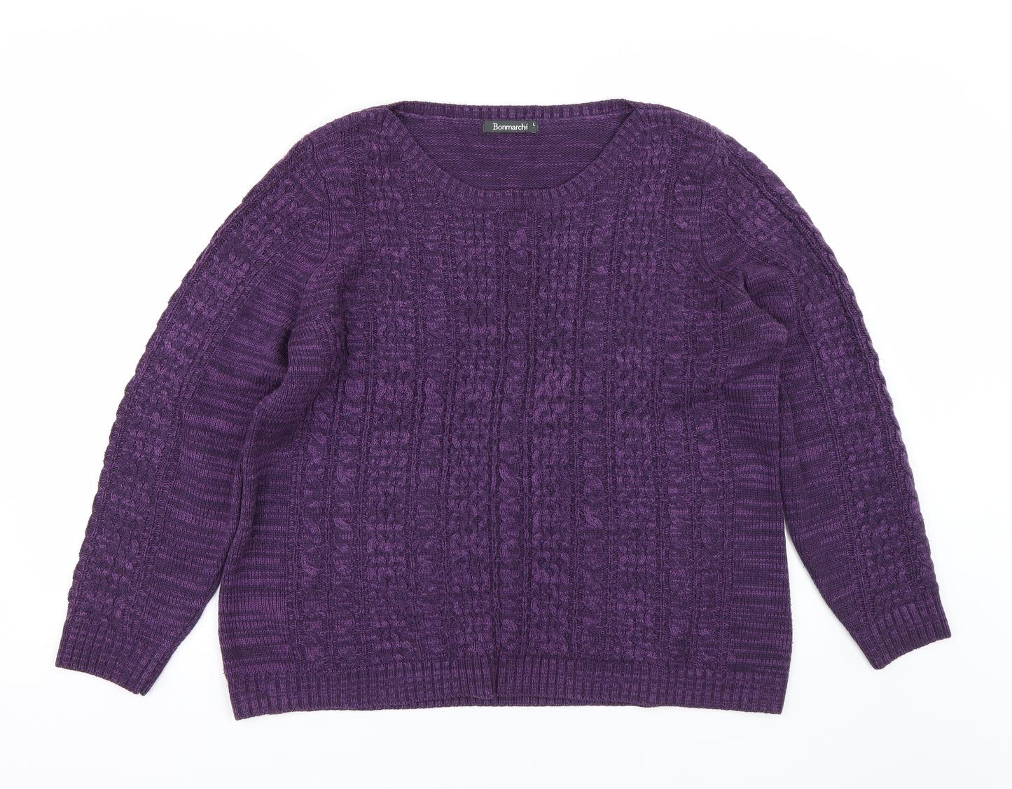Bonmarché Womens Purple   Pullover Jumper Size L