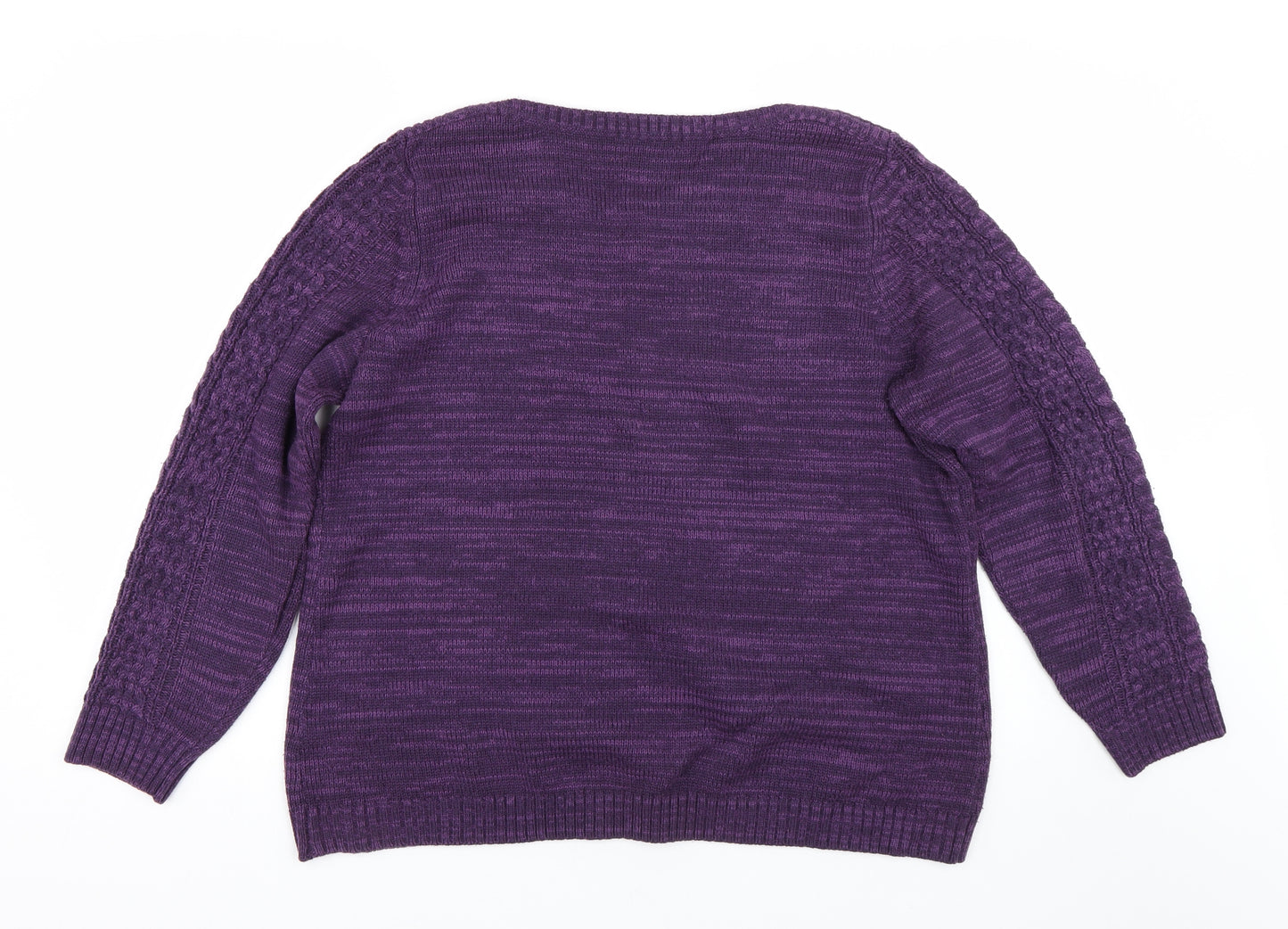 Bonmarché Womens Purple   Pullover Jumper Size L