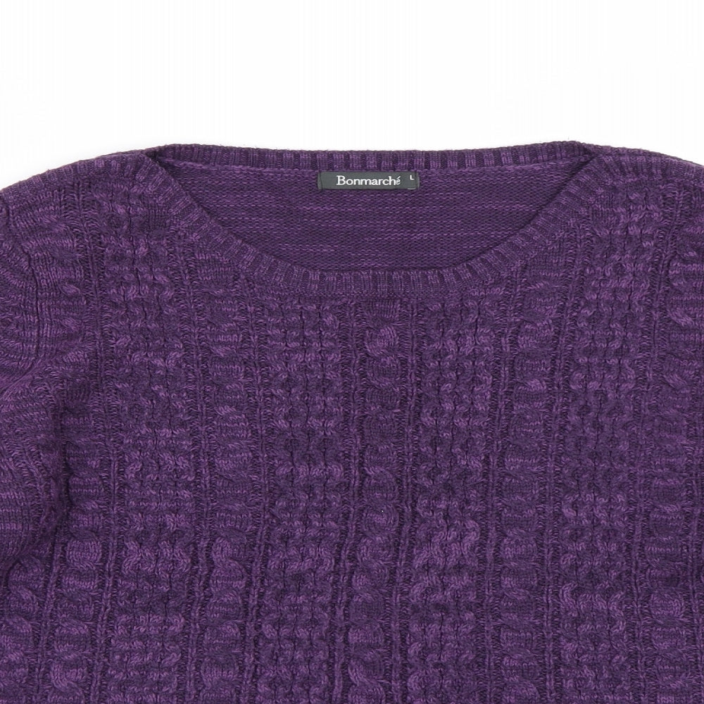 Bonmarché Womens Purple   Pullover Jumper Size L