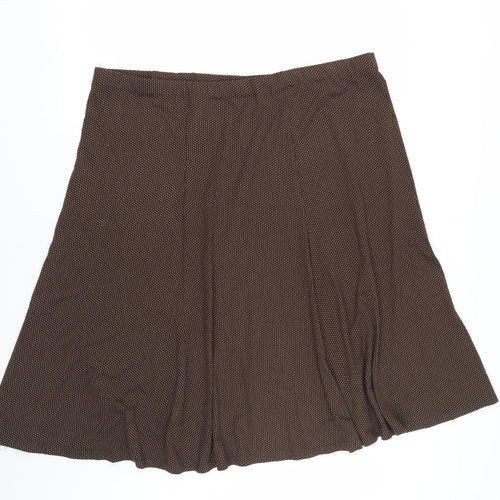 BM Womens Brown Polka Dot  Trumpet Skirt Size 18