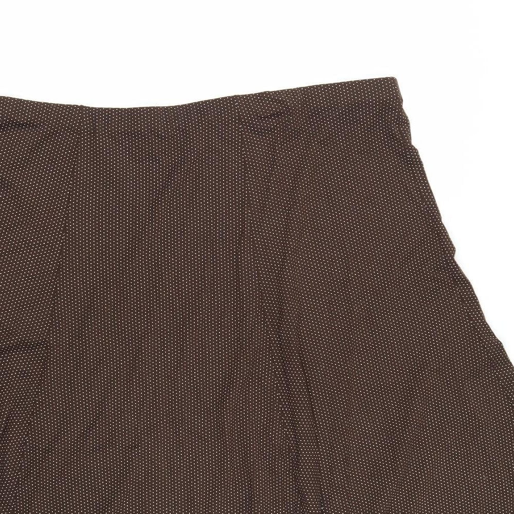 BM Womens Brown Polka Dot  Trumpet Skirt Size 18