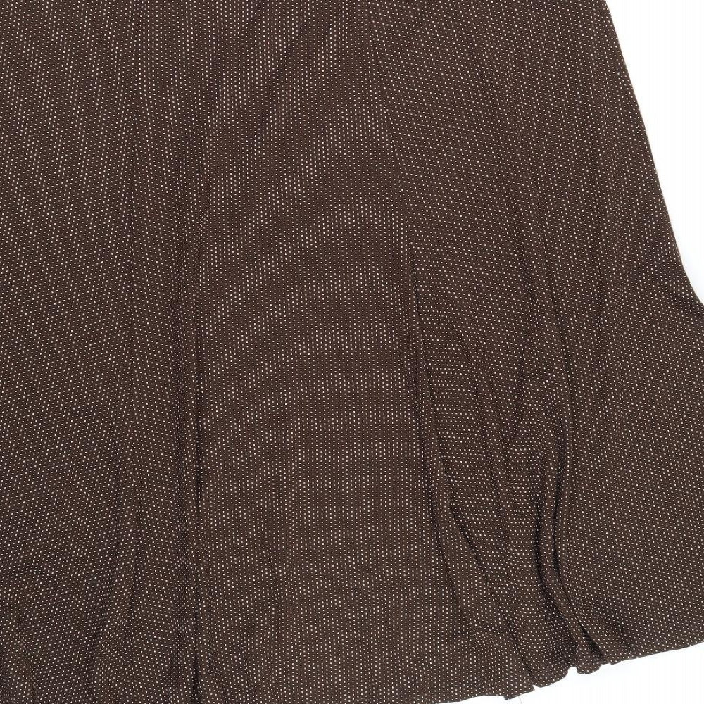 BM Womens Brown Polka Dot  Trumpet Skirt Size 18