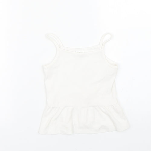 F&F Girls White   Basic Tank Size 6-7 Years