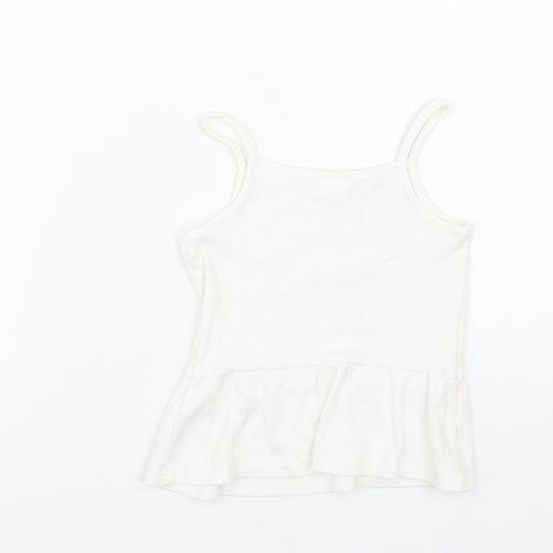 F&F Girls White   Basic Tank Size 6-7 Years