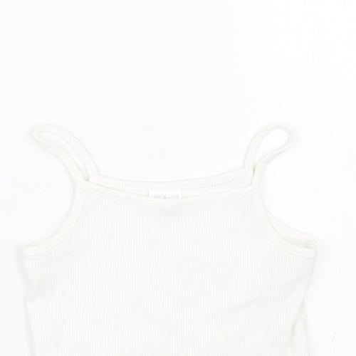 F&F Girls White   Basic Tank Size 6-7 Years