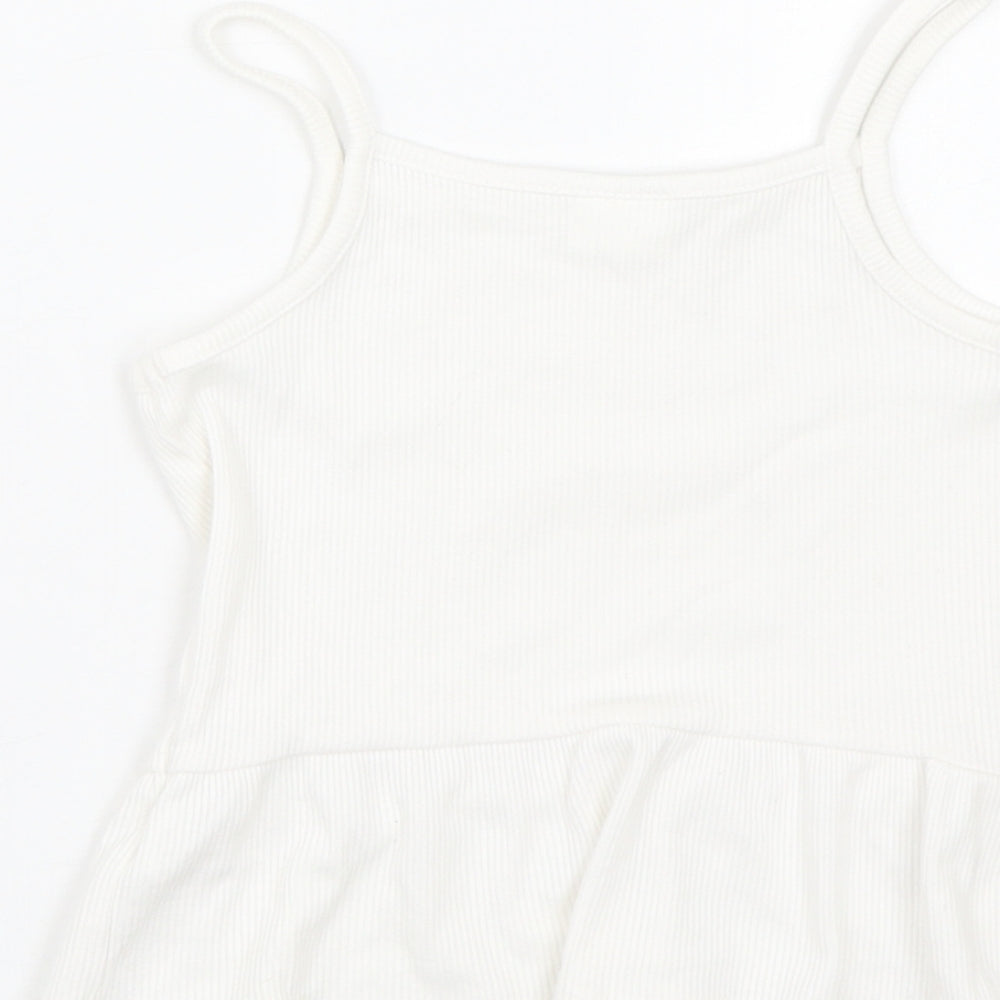 F&F Girls White   Basic Tank Size 6-7 Years