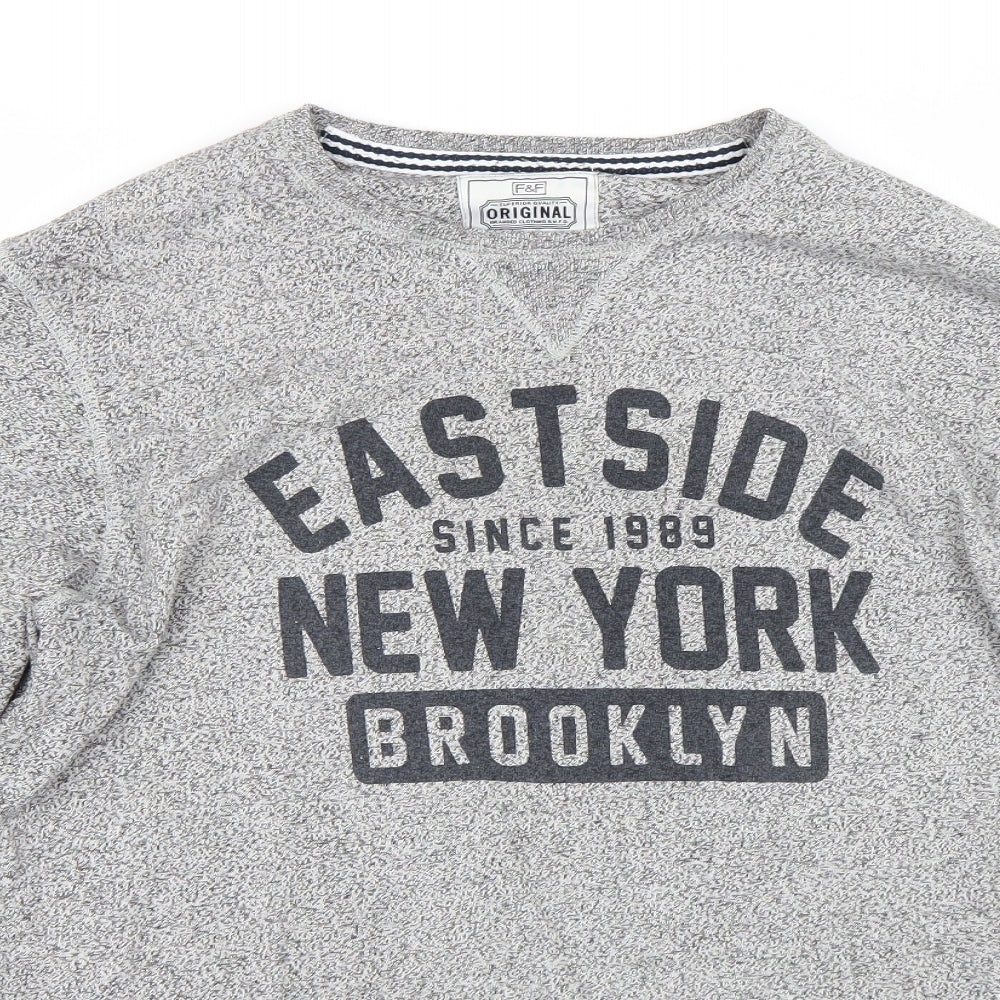 F&F Mens Grey    T-Shirt Size XL
