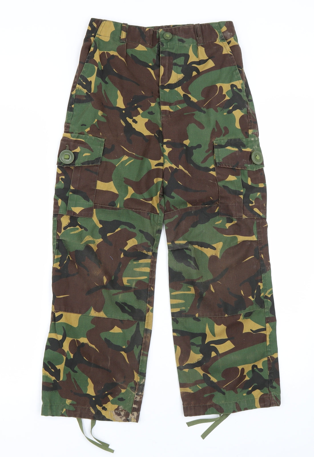 Highlander Girls Green Camouflage  Cargo Trousers Size 7-8 Years