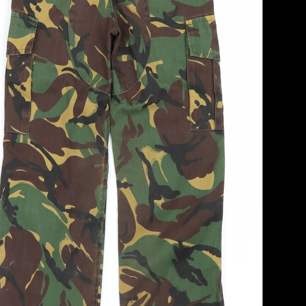 Highlander Girls Green Camouflage  Cargo Trousers Size 7-8 Years