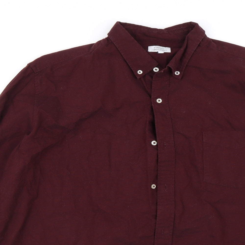 NEXT Mens Red    Dress Shirt Size 2XL