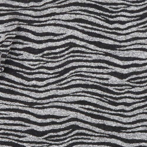 Zara Womens Grey Animal Print  Basic T-Shirt Size S