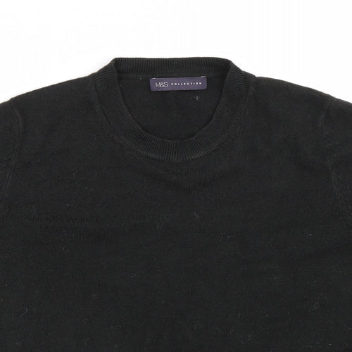 M&S Womens Black   Basic T-Shirt Size 10