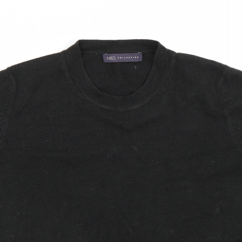 M&S Womens Black   Basic T-Shirt Size 10