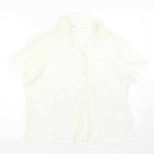 Atmosphere Womens Beige   Basic Button-Up Size 16