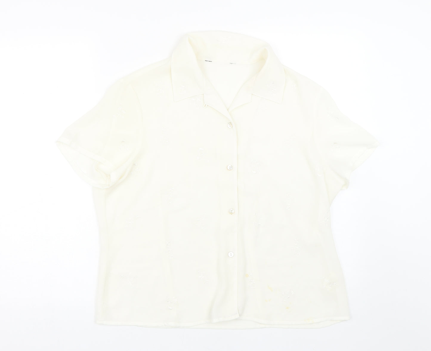 Atmosphere Womens Beige   Basic Button-Up Size 16
