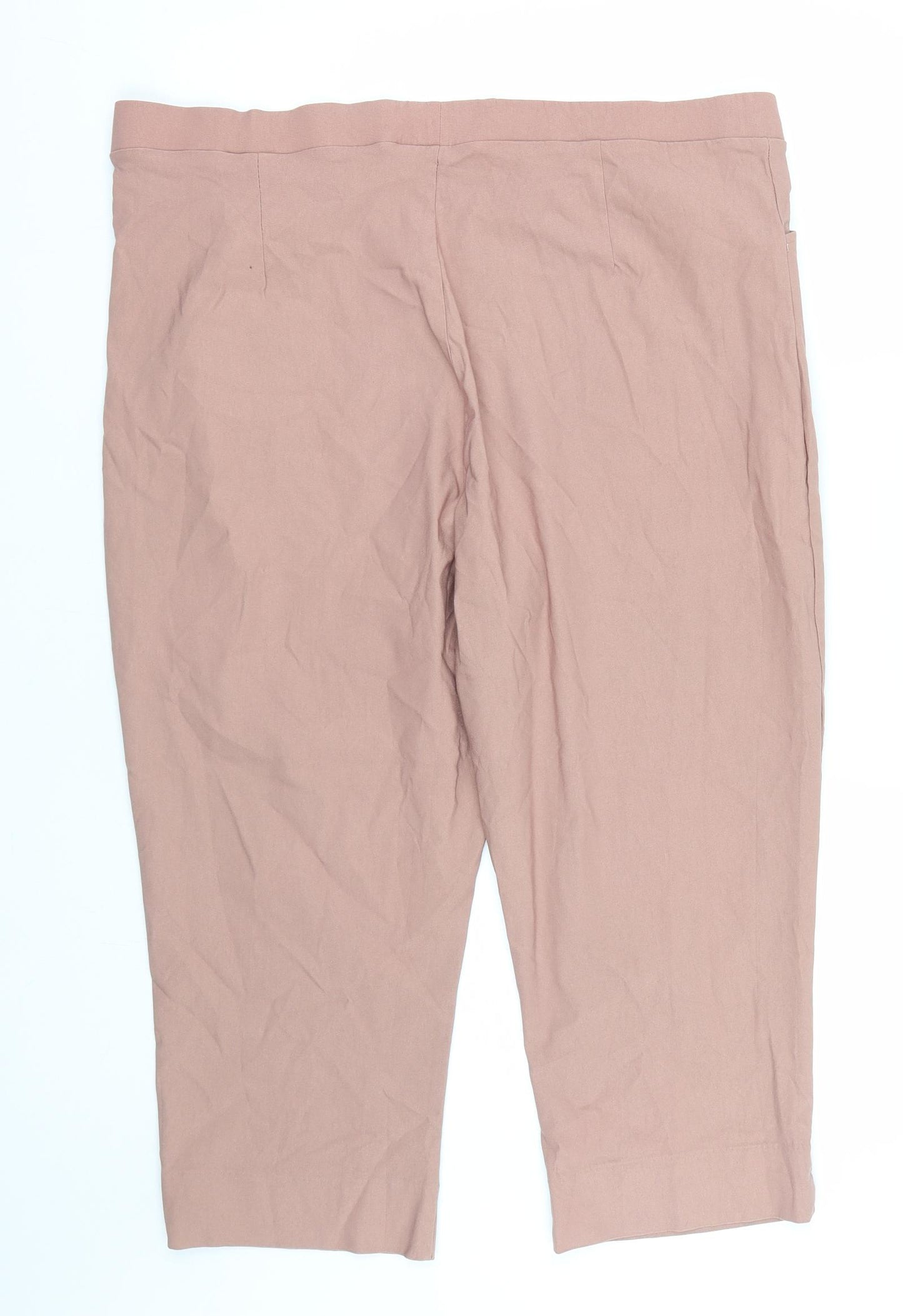 Emeliax Womens Pink   Cropped Trousers Size XL L20 in