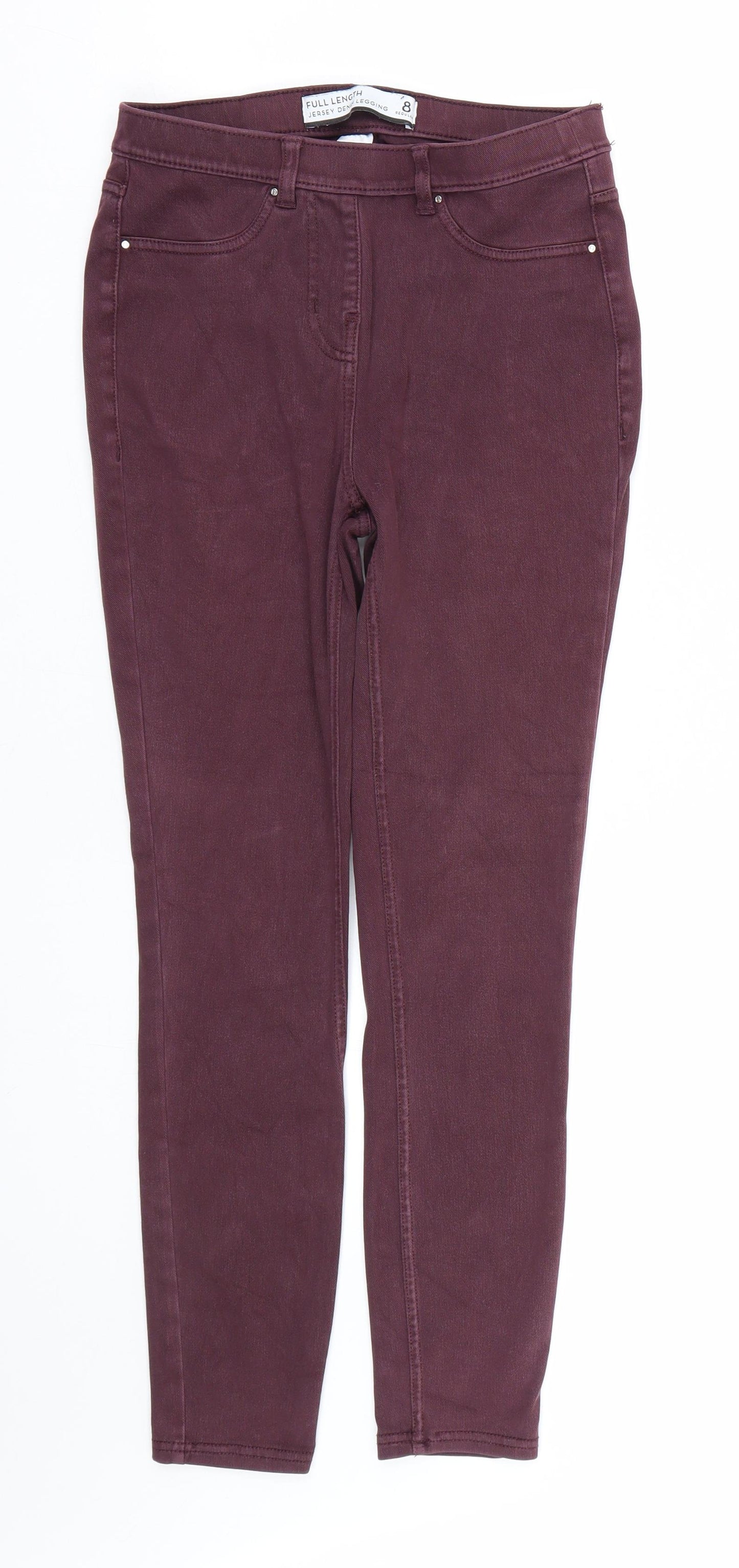 NEXT Womens Red  Denim Jegging Jeans Size 8 L25 in