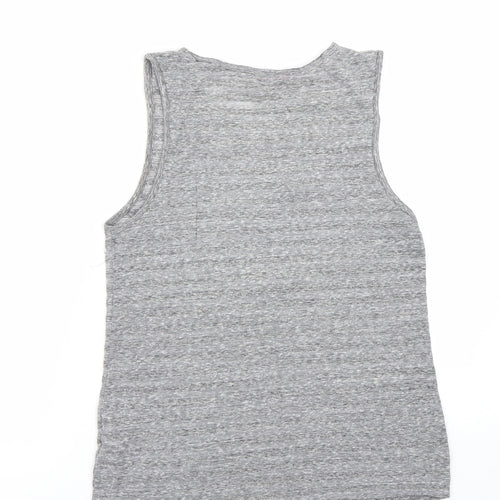 New Look Womens Grey Striped  Basic Tank Size 10