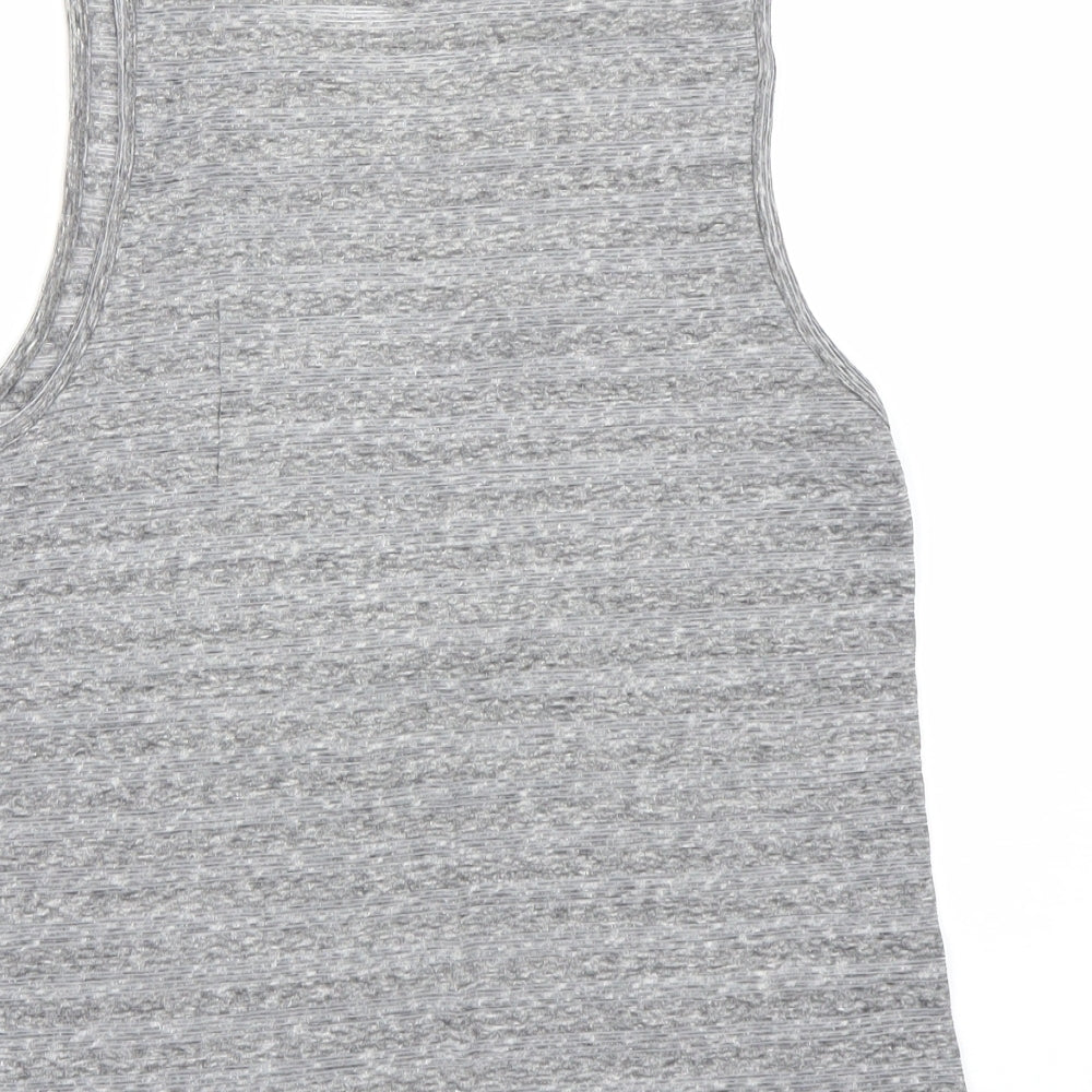 New Look Womens Grey Striped  Basic Tank Size 10