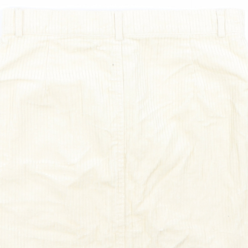 Primark Womens Beige  Corduroy Mini Skirt Size 10
