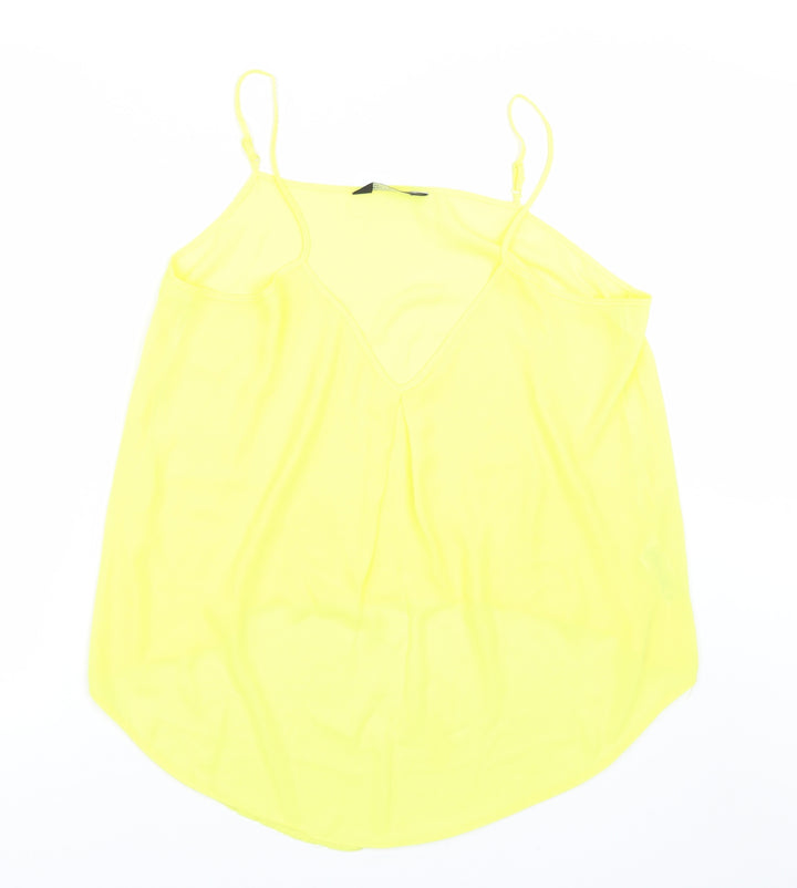 Dorothy Perkins Womens Yellow   Basic Tank Size 16