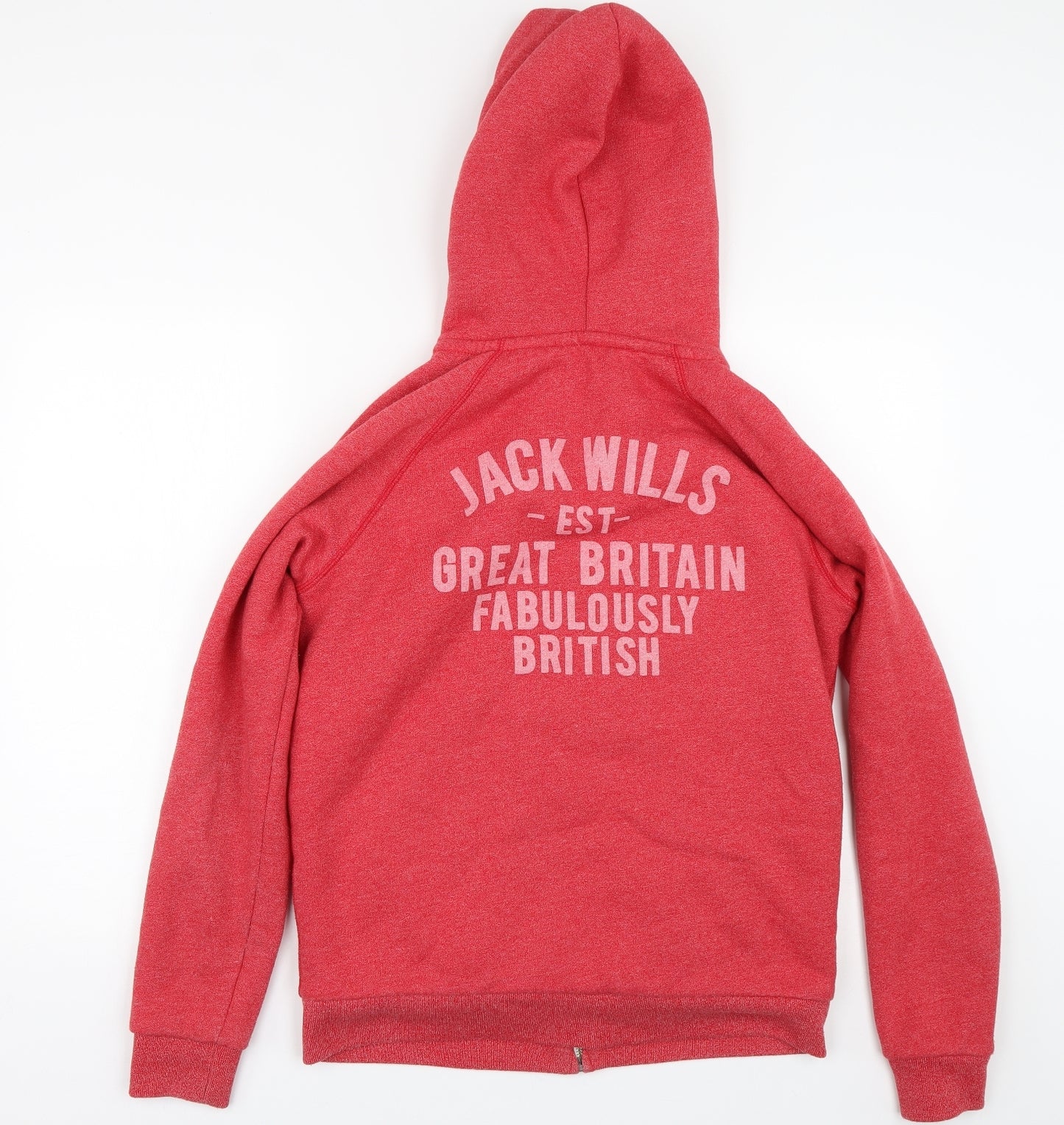 Jack Wills Womens Red   Full Zip Hoodie Size 14