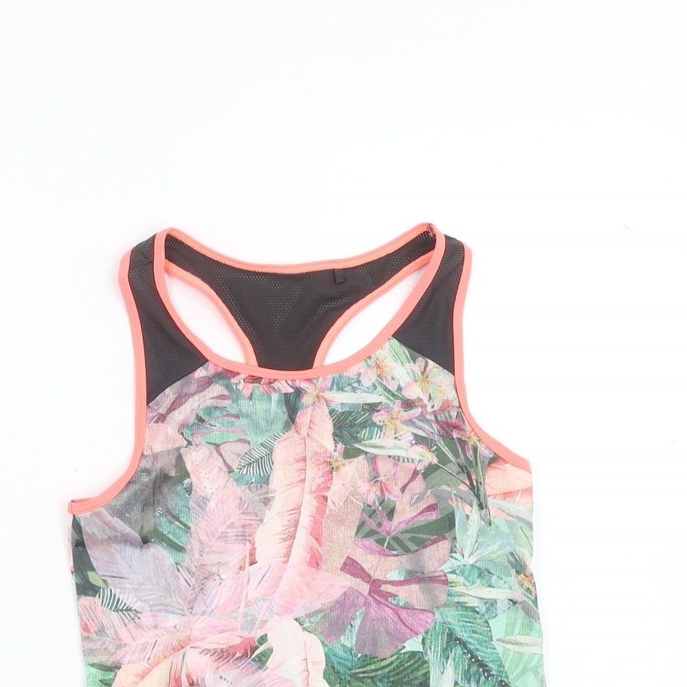 NEXT Girls Multicoloured Floral  Basic Tank Size 9 Years  - sports top
