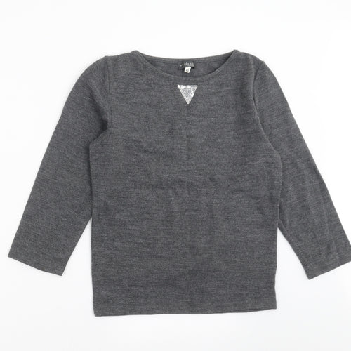 Evidence Womens Grey  Knit Pullover Jumper Size XL  - sequins