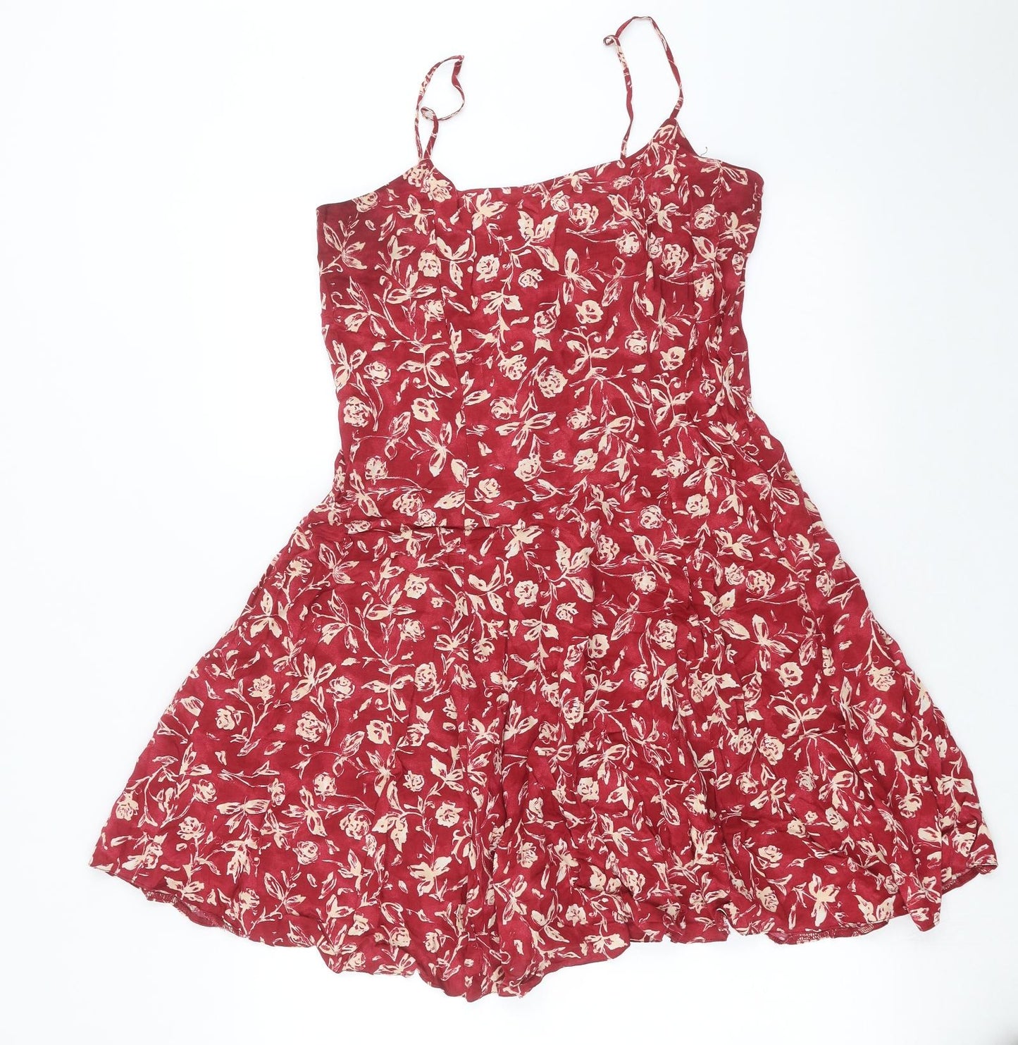 Dorothy Perkins Womens Red Floral  Fit & Flare  Size 12