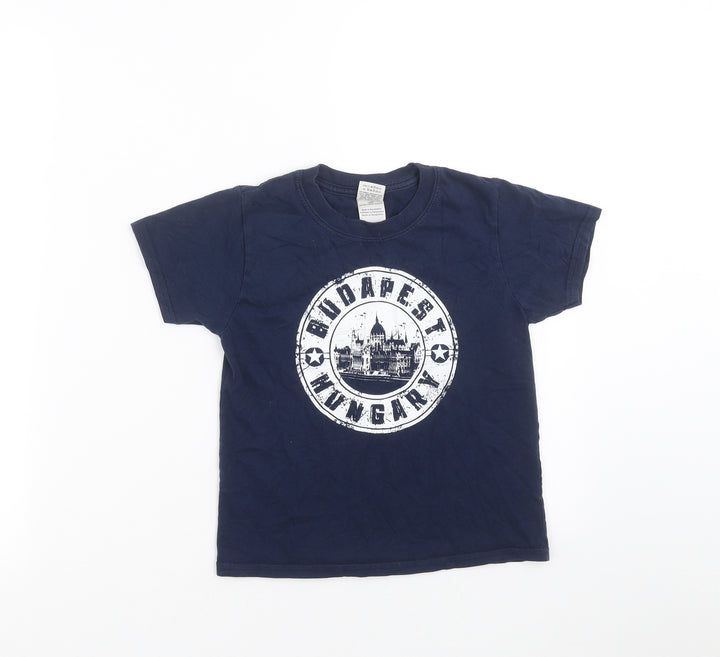 Gildan Boys Blue   Basic T-Shirt Size 5-6 Years  - budapest hungary