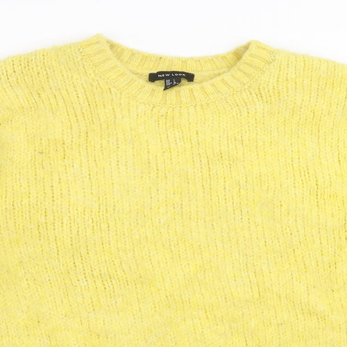 New Look Womens Yellow  Knit Pullover Jumper Size L