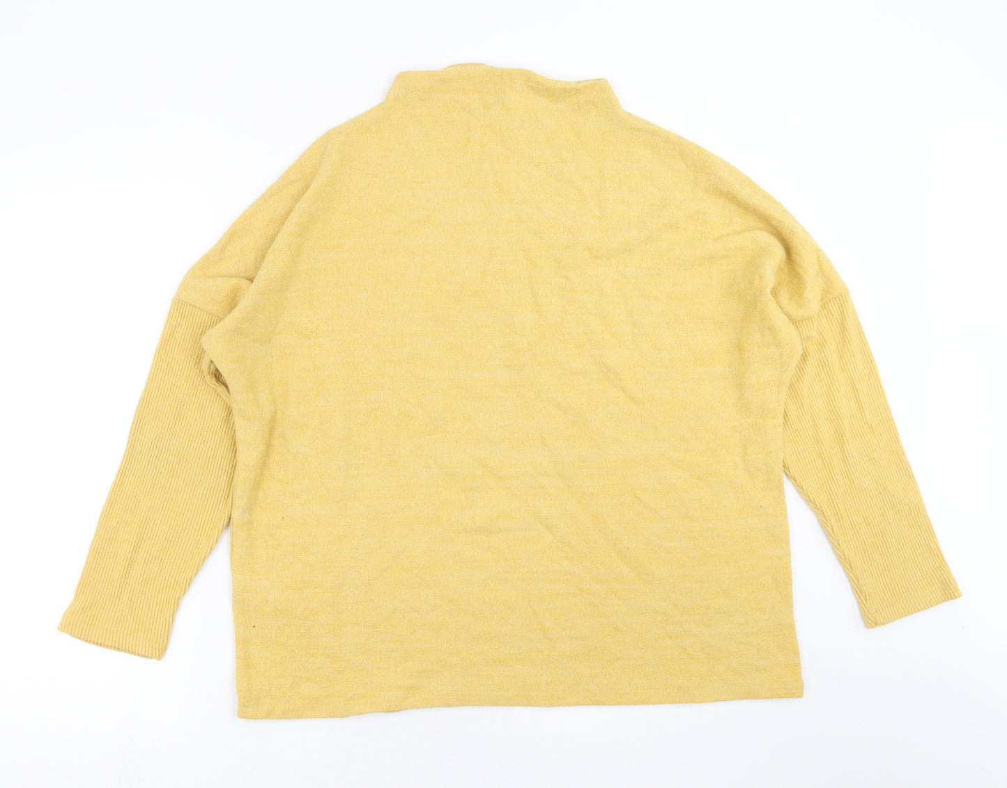 H&M Womens Yellow  Knit Pullover Jumper Size L