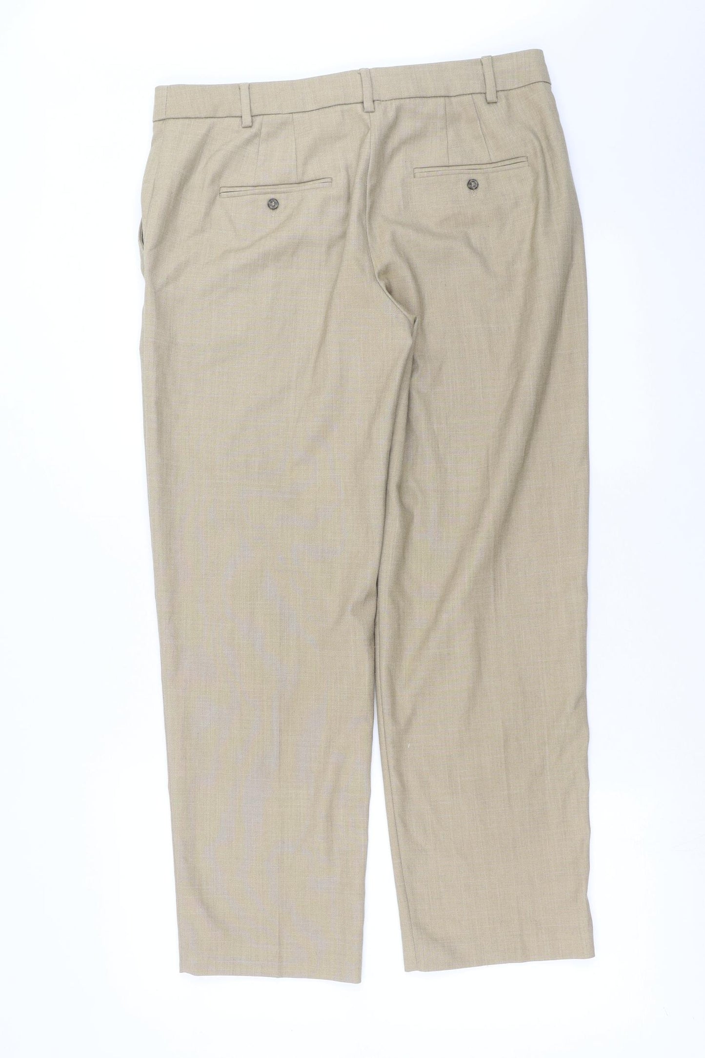 Marks and Spencer Womens Beige   Trousers  Size 12 L28 in