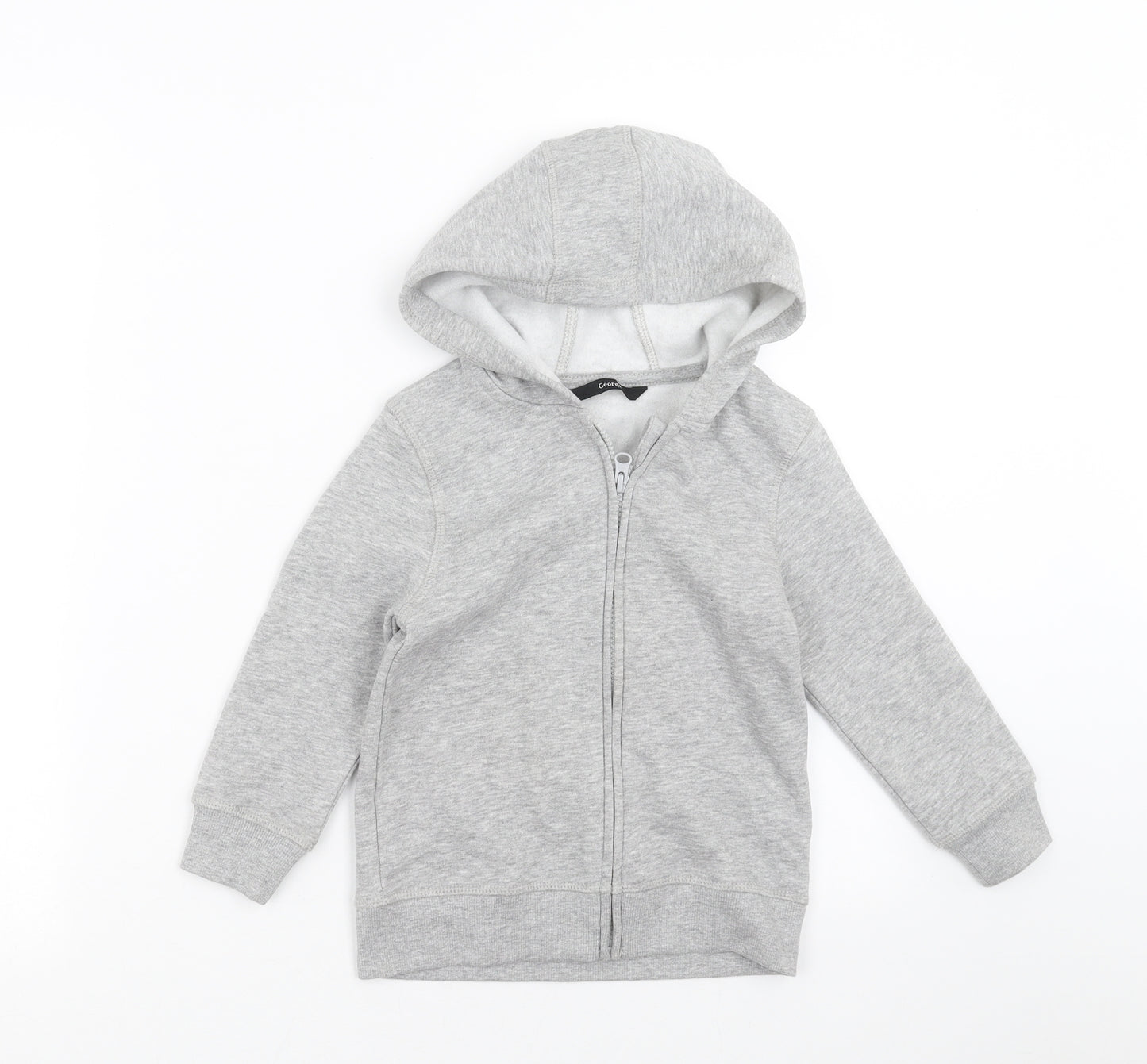 George Boys Grey   Full Zip Hoodie Size 3-4 Years