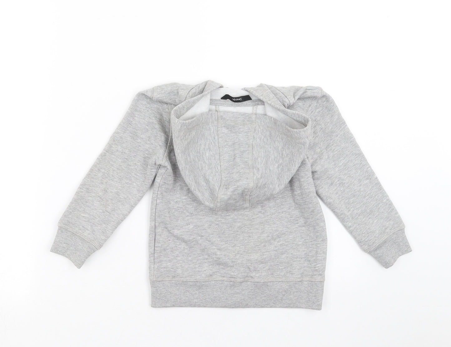 George Boys Grey   Full Zip Hoodie Size 3-4 Years