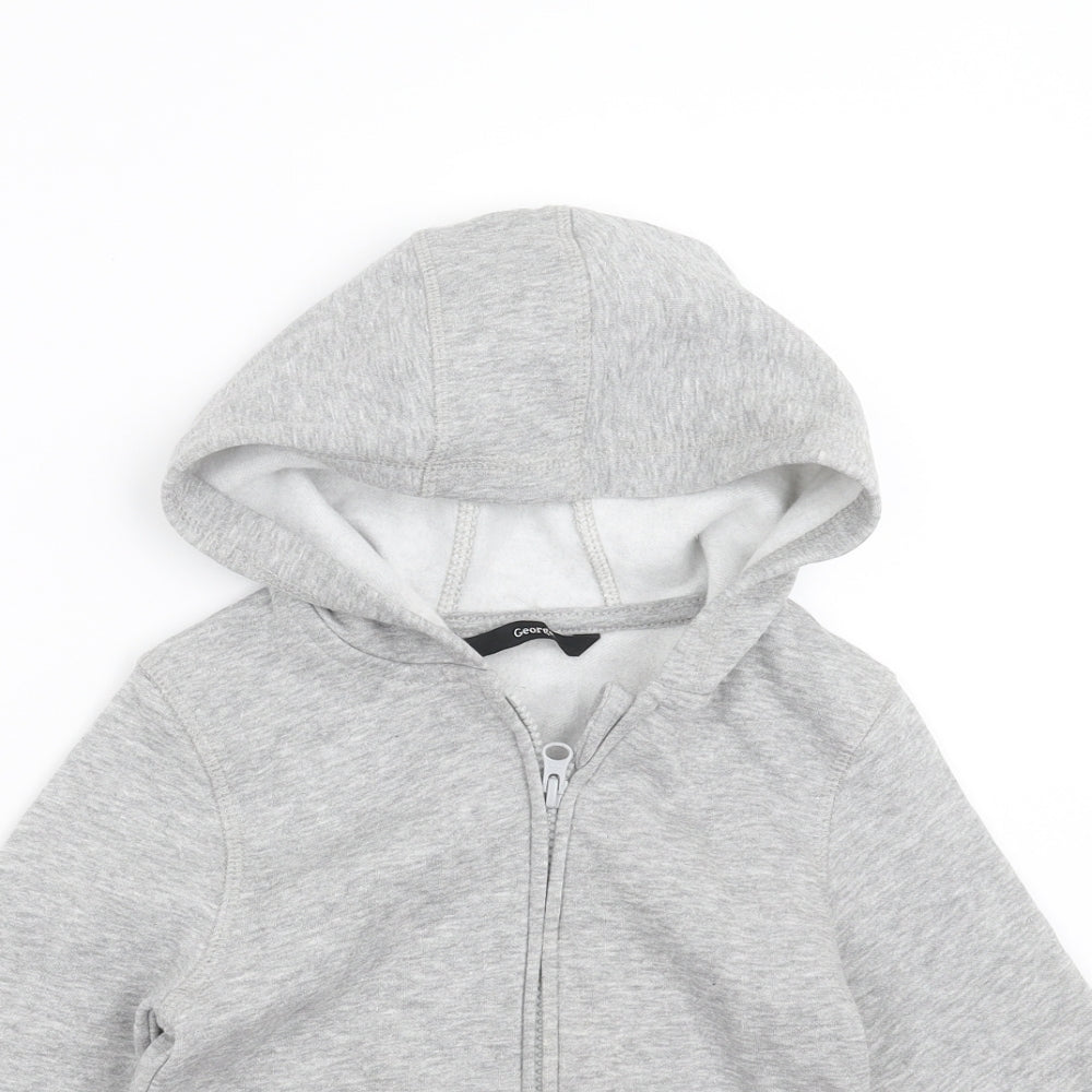 George Boys Grey   Full Zip Hoodie Size 3-4 Years