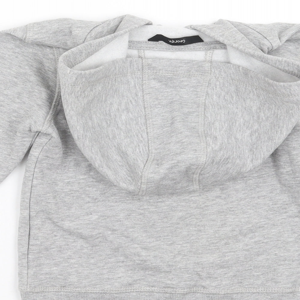 George Boys Grey   Full Zip Hoodie Size 3-4 Years