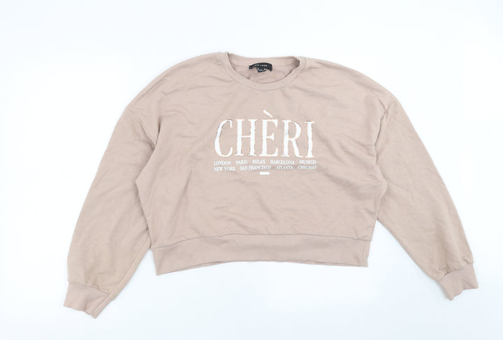 New Look Womens Beige   Pullover Sweatshirt Size 14  - cheri